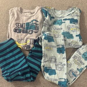 5/$15- Kids' Truck Pajama Sets with Stripes